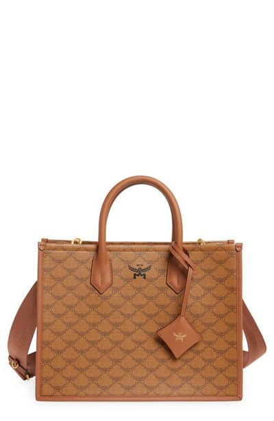 MCM MCM Medium Himmel Lauretos Coated Canvas Tote