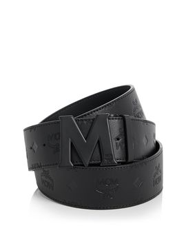 Mcm Mcm Men's Claus Emblem Reversible Leather Belt