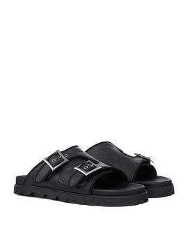 Mcm Mcm Men's Embossed Monogram Leather Sandals