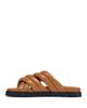 Mcm Mcm Men's Monogram Print Cross Sandals in Lamb Leather - 4