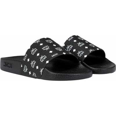 MCM MCM Men's Monogram Print Rubber Slides