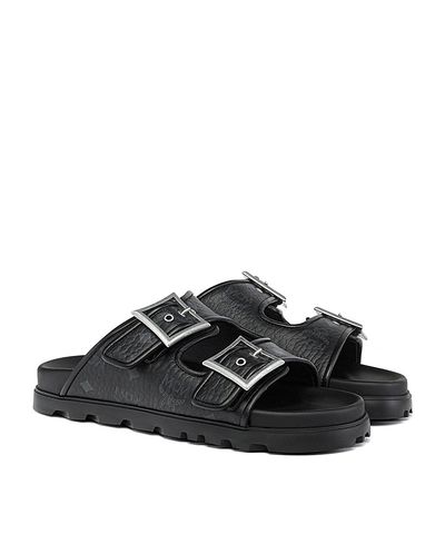 Mcm Mcm Men's Visetos Buckled Sandals