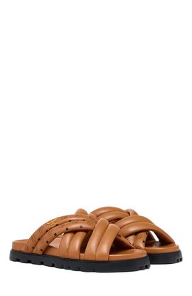 MCM MCM Monogram Print Cross Sandals