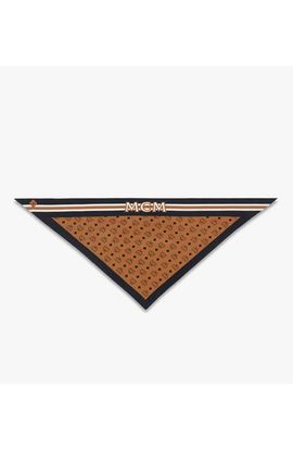 MCM MCM Monogram Print Triangle Silk Scarf