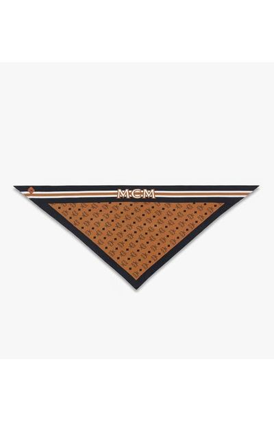 MCM MCM Monogram Print Triangle Silk Scarf
