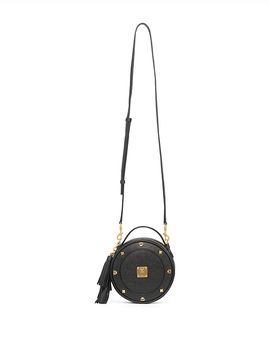 Mcm Mcm Pina Small Studded Leather Crossbody