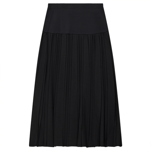MCM MCM Short Triple Box Pleated Elastic Waist Maternity Skirt