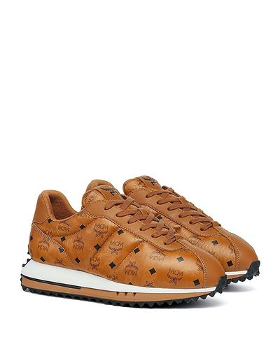 Mcm Mcm Women's Diamante Lo Sneakers in Quilted Monogram Leather