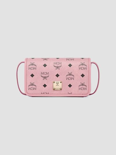 MCM Women's Aren Faux Visetos Leather Wallet-on-Chain