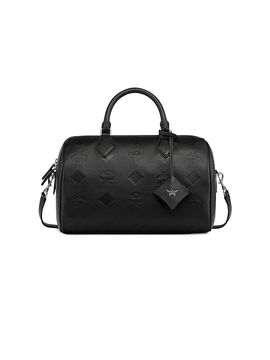 MCM Women's Medium Ella Leather Boston Bag
