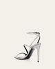 McQueen 90mm Skull Embellished Satin Ankle-Strap Sandals - 2