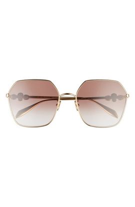 McQueen Alexander McQueen 61mm Gradient Geometric Sunglasses