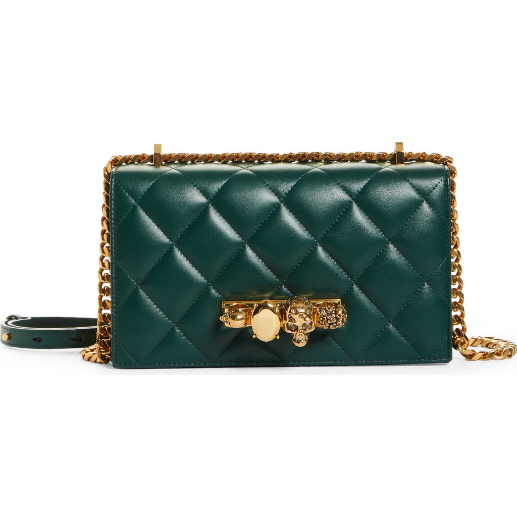McQueen Alexander McQueen Knuckle Ring Quilted Leather Shoulder Bag