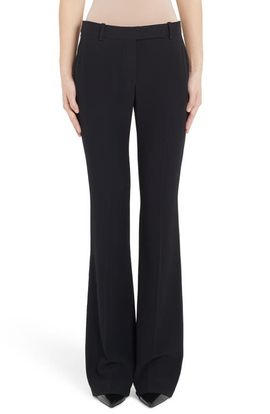 McQueen Alexander McQueen Leaf Crepe Slim Bootcut Pants