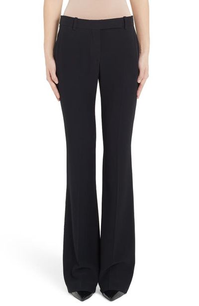 McQueen Alexander McQueen Leaf Crepe Slim Bootcut Pants