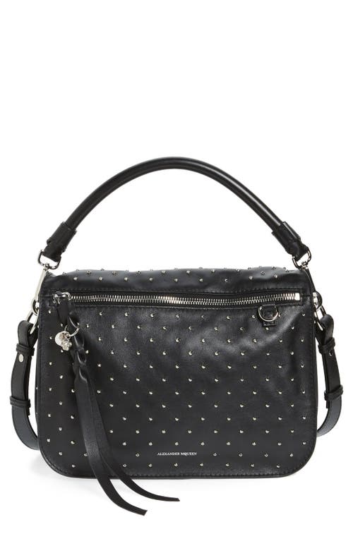 McQueen Alexander McQueen 'Skull' Pin Stud Leather Hobo
