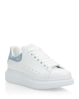 Mcqueen Alexander McQueen Women's Denim Heel Tab Oversized Platform Sneakers