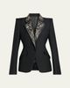 McQueen Beaded Lapel Single-Breasted Jacket - 1