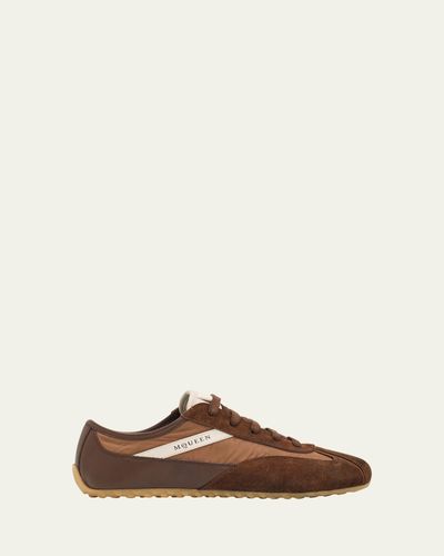 McQueen Boxe Mixed Media Low-Top Sneakers