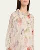 McQueen Crystal Meadow Floral-Print Asymmetric Cape Gown - 5