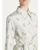 McQueen Floral Jacquard Taffeta Wrap Peplum Shirt - 5
