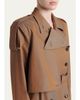 McQueen Light Cotton Double-Breasted Long Trench Coat With Belt - 5