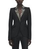 Mcqueen McQueen Bead & Crystal Embroidered Lapel Single Breasted Jacket - 1
