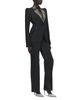 Mcqueen McQueen Bead & Crystal Embroidered Lapel Single Breasted Jacket - 2