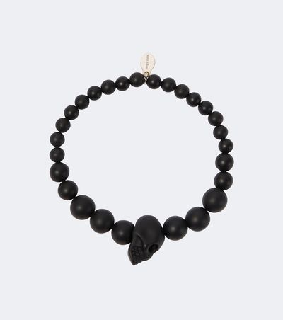 McQueen McQueen Beaded skull bracelet