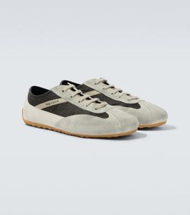 McQueen McQueen Boxe suede-trimmed sneakers