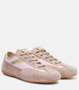 McQueen McQueen Boxe suede and leather sneakers