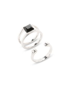 Mcqueen McQueen Brass & Glass Skull Ring