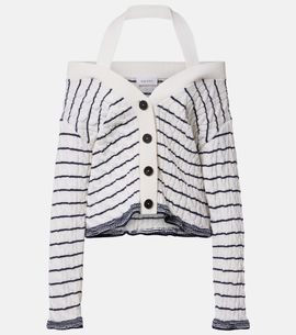 McQueen McQueen Cable-knit striped cardigan