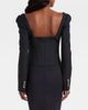 McQueen McQueen Chalk stripe wool and mohair bustier top - 5