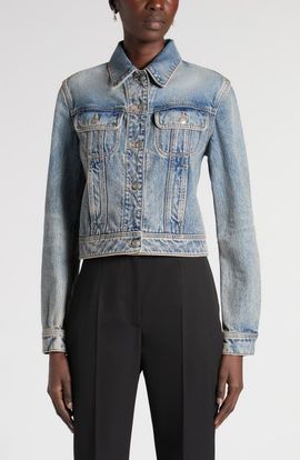 McQueen McQueen Corset Laced Denim Jacket