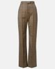 McQueen McQueen Country Check high-rise wool straight pants - 1