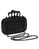 McQueen McQueen Crystal Embellished Leather Knuckle Clutch - 2