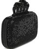 McQueen McQueen Crystal Embellished Leather Knuckle Clutch - 4