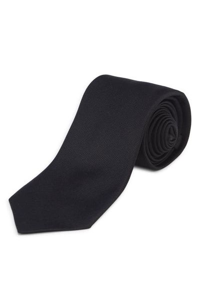 McQueen McQueen Crystal Embellished Silk Twill Tie