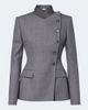 McQueen McQueen Double-breasted peplum wool blazer - 1