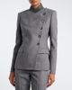 McQueen McQueen Double-breasted peplum wool blazer - 3