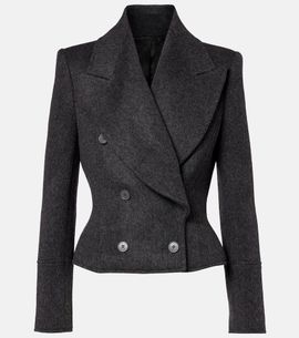 McQueen McQueen Double-breasted wool jacket