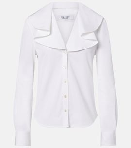 McQueen McQueen Draped cotton poplin shirt