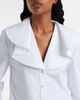 McQueen McQueen Draped cotton poplin shirt - 3