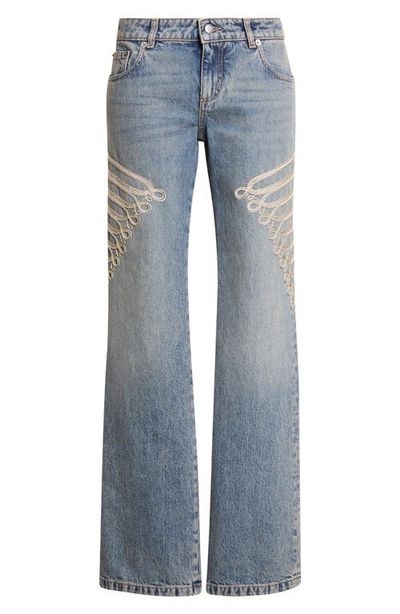 McQueen McQueen Embroidered Bootcut Jeans