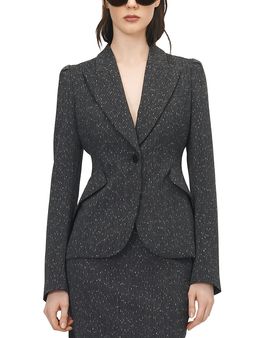 Mcqueen McQueen Flecked Pinstripe Blazer