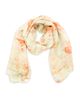 Mcqueen McQueen Floral Silk Chiffon Scarf - 4