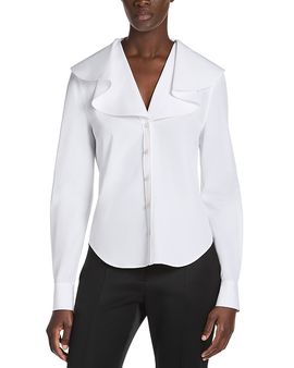 Mcqueen McQueen Folded Collar Cotton Poplin Shirt