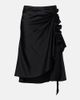 McQueen McQueen Gathered asymmetric midi skirt - 1
