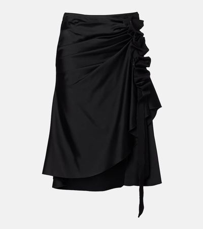 McQueen McQueen Gathered asymmetric midi skirt